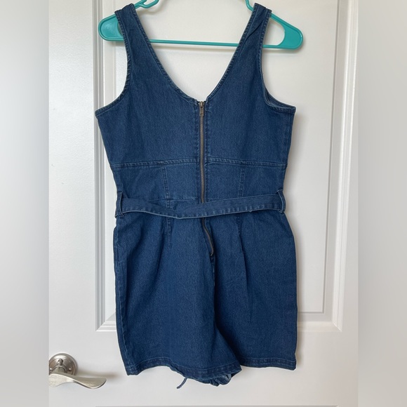 NWT Derek Heart Jean Tank Top Romper - Picture 2 of 4